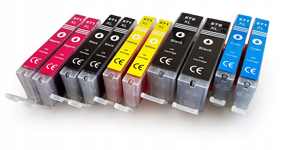 10x НОВЫЕ ЧЕРНИЛА ДЛЯ ПРИНТЕРА CANON PIXMA MG 5750 XL