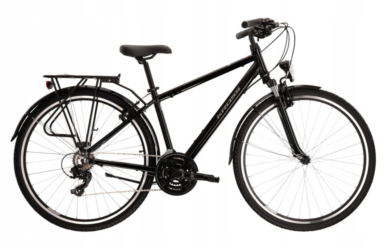 Rower trekkingowy męski Kross Trans 1.0 rama 19" (M) koło 28" kolor czarny
