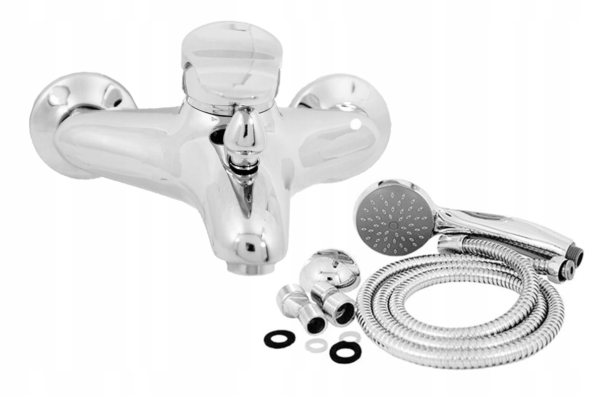 Baterie Vanová Nástěnná S Sprchovým Setem