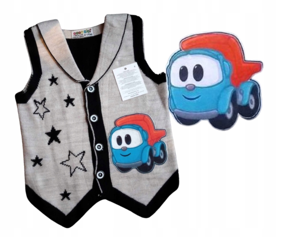 KAMIZELKA bezrękawnik sweterkowa akryl AUTO 98 Marka Inna marka