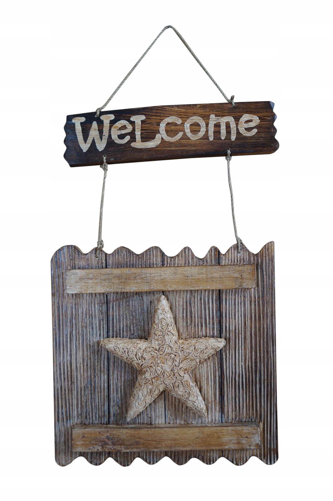 DEKORACJA MARYNISTYCZNA ŚCIENNA ZAWIESZKA 50X30 CM WELCOME