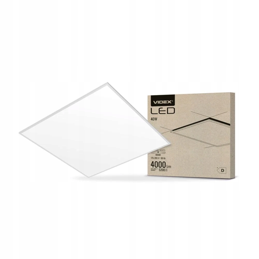 Panel pro závěsné stropy s kazetou 60 cm Led 40W Videx 4000K 5200lm