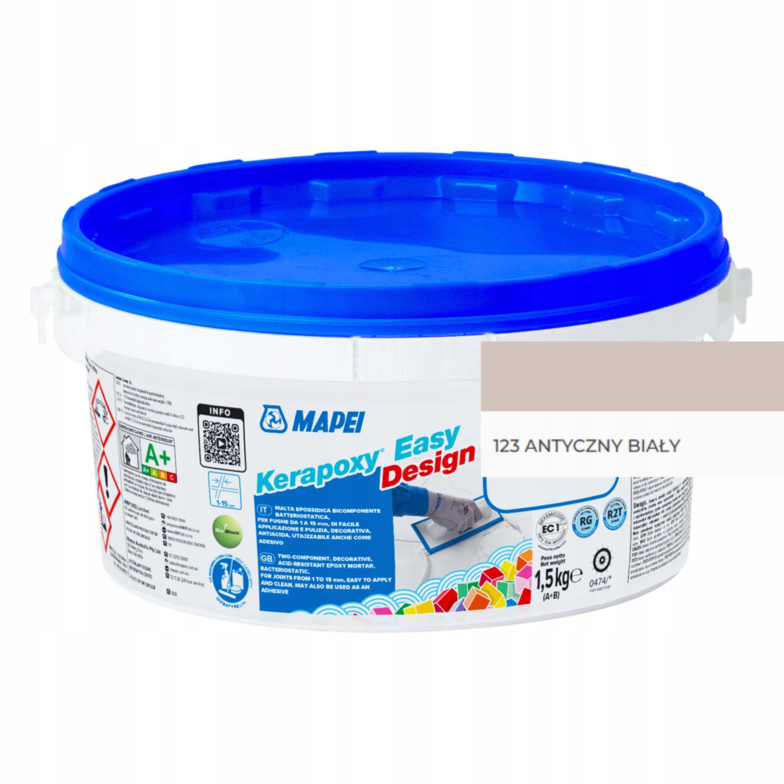 Fuga epoksydowa Mapei 1,5kg Kerapoxy Easy Design Biały Antyczny 123