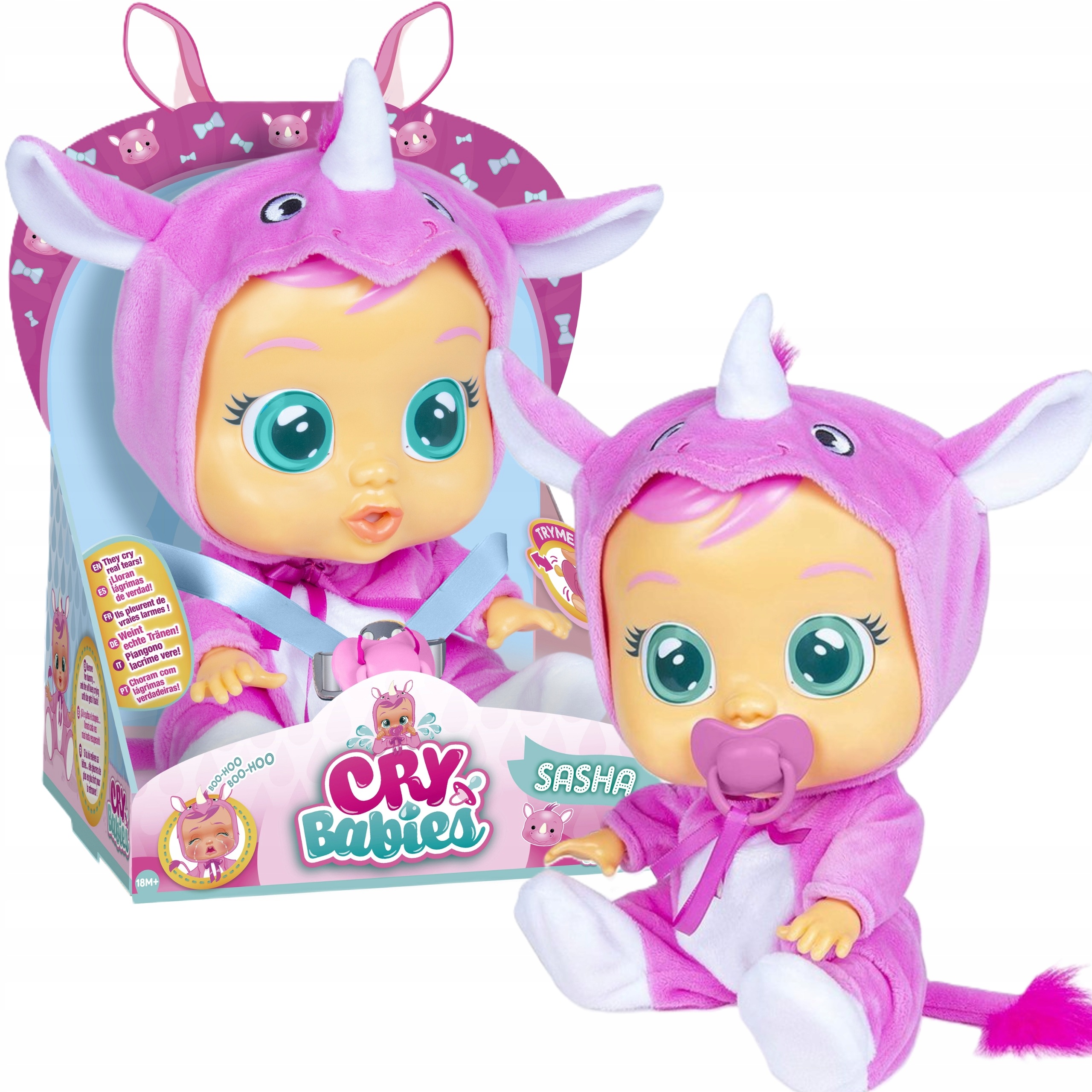 Cry Babies Lalka Sasha Płaczący Bobas Tm Toys