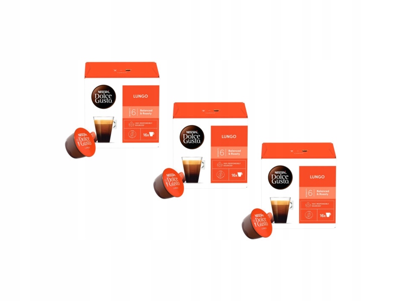 Kapsułki Nescafe Dolce Gusto Lungo 3x 16szt