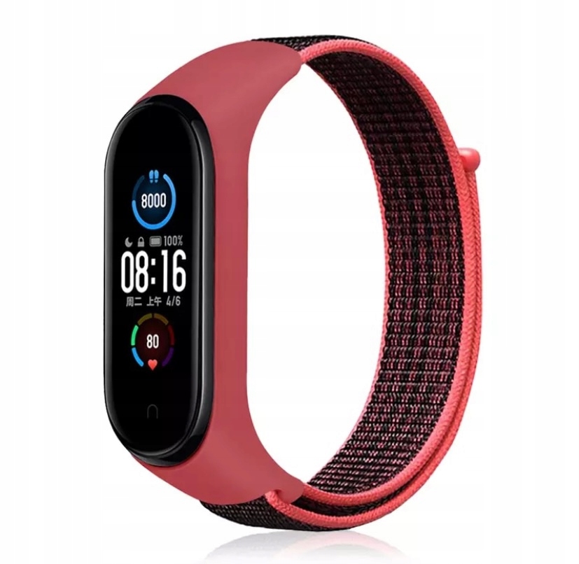 

Opaska Sportowa Do MI Band 3/4/5/6|CZARNA Czerwień