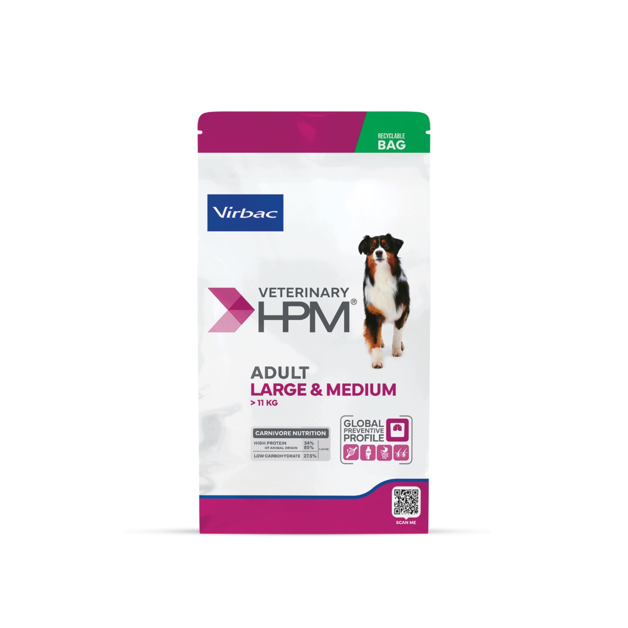 Virbac Hpm Karma dla Dorosłych Niekastrowanych Psów Średnich i Dużych 12 kg