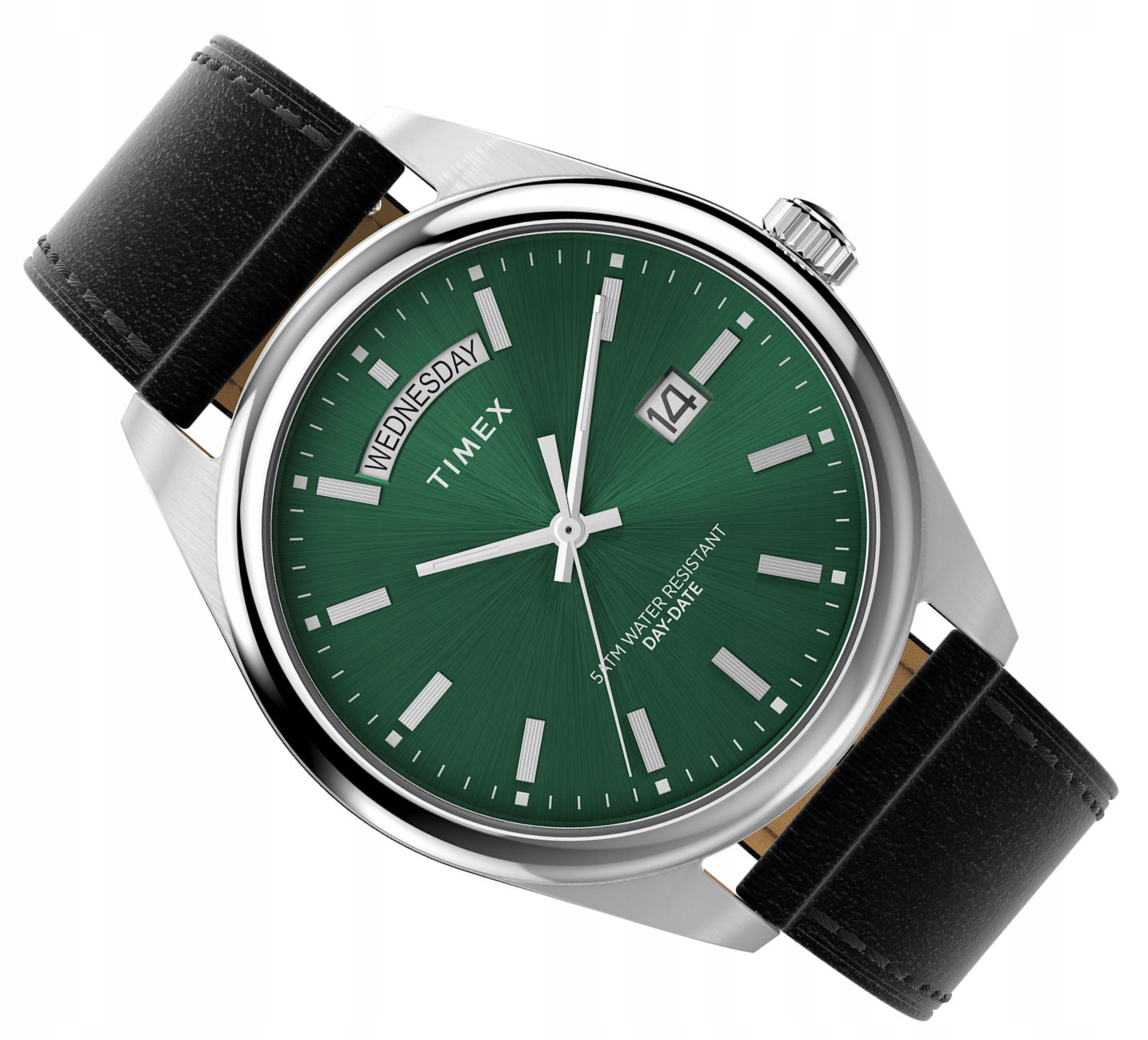 Klasický Zelený Pánské Hodinky Na Řemínku Timex Legacy Day Date TW2W57300