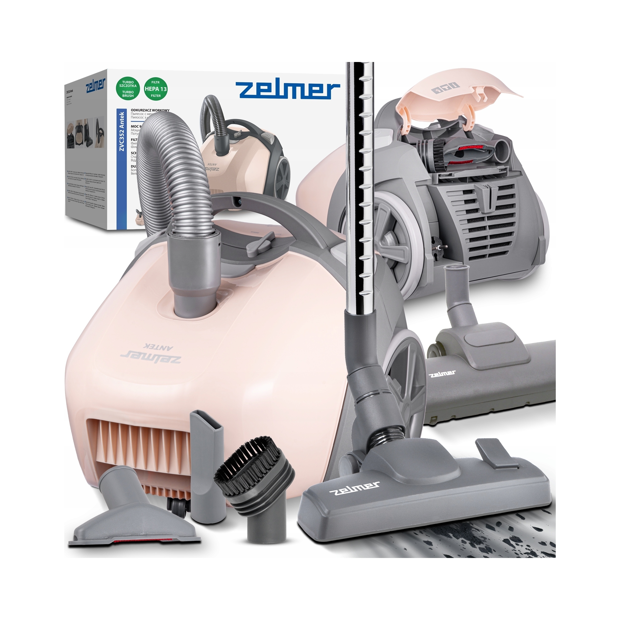 Odkurzacz 900W Antek ZVC352 Zelmer beżowy