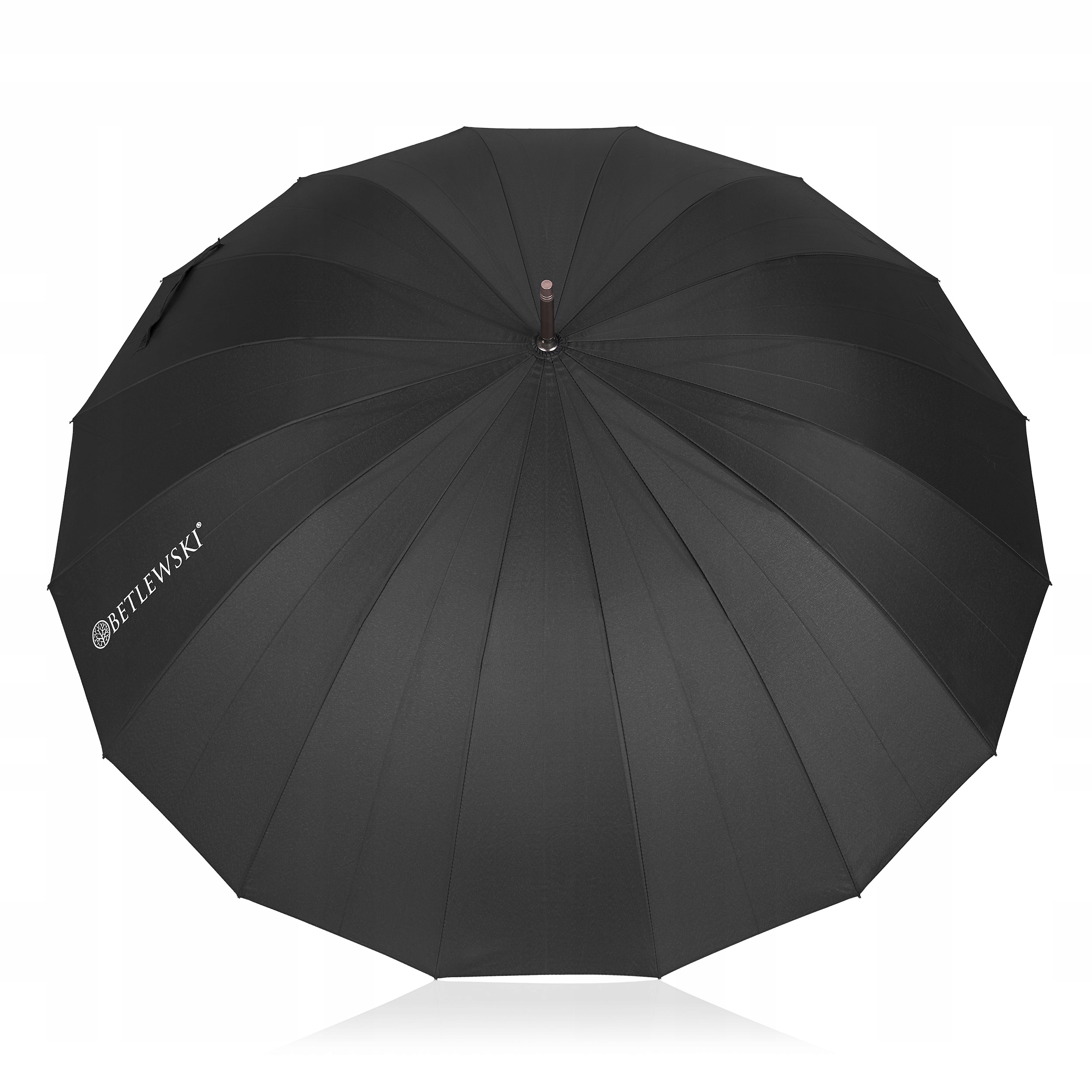 BETLEWSKI Duży parasol półautomatyczny mocna parasolka męska damska czarna Kod producenta BPA-1 CZARNY