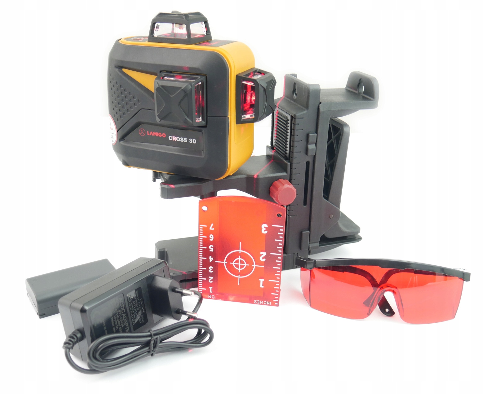 Vícelinkový laserový nivelátor 360 stupňů Cross 3D Lamigo Červený paprsek
