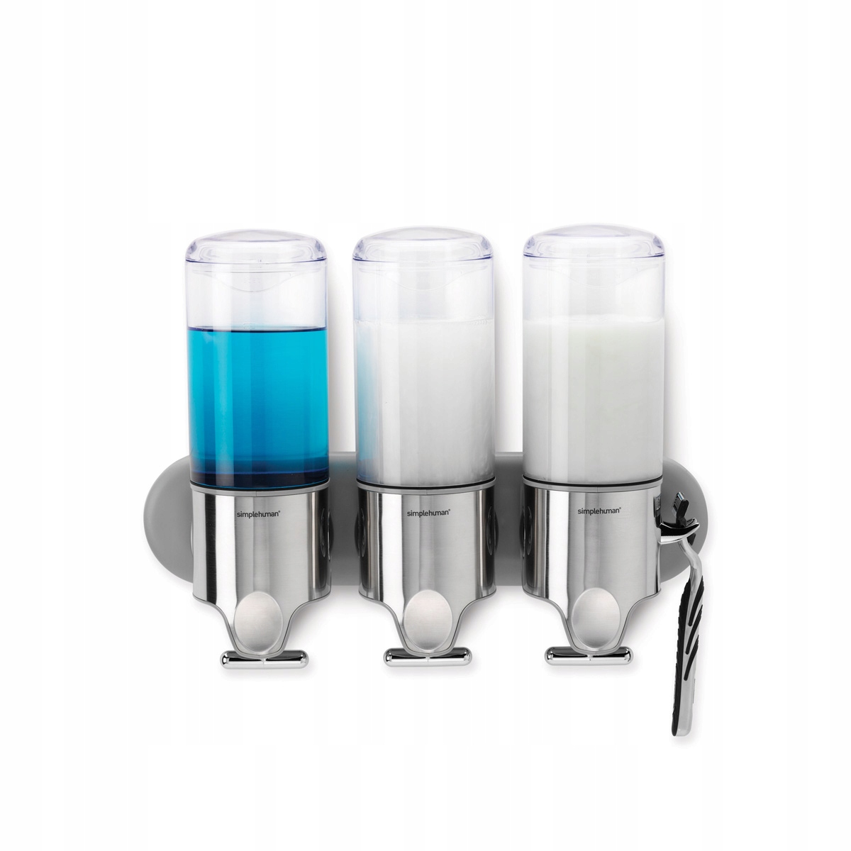 Nástěnný Dávkovač mýdla Simplehuman kovový 444 ml stříbrný