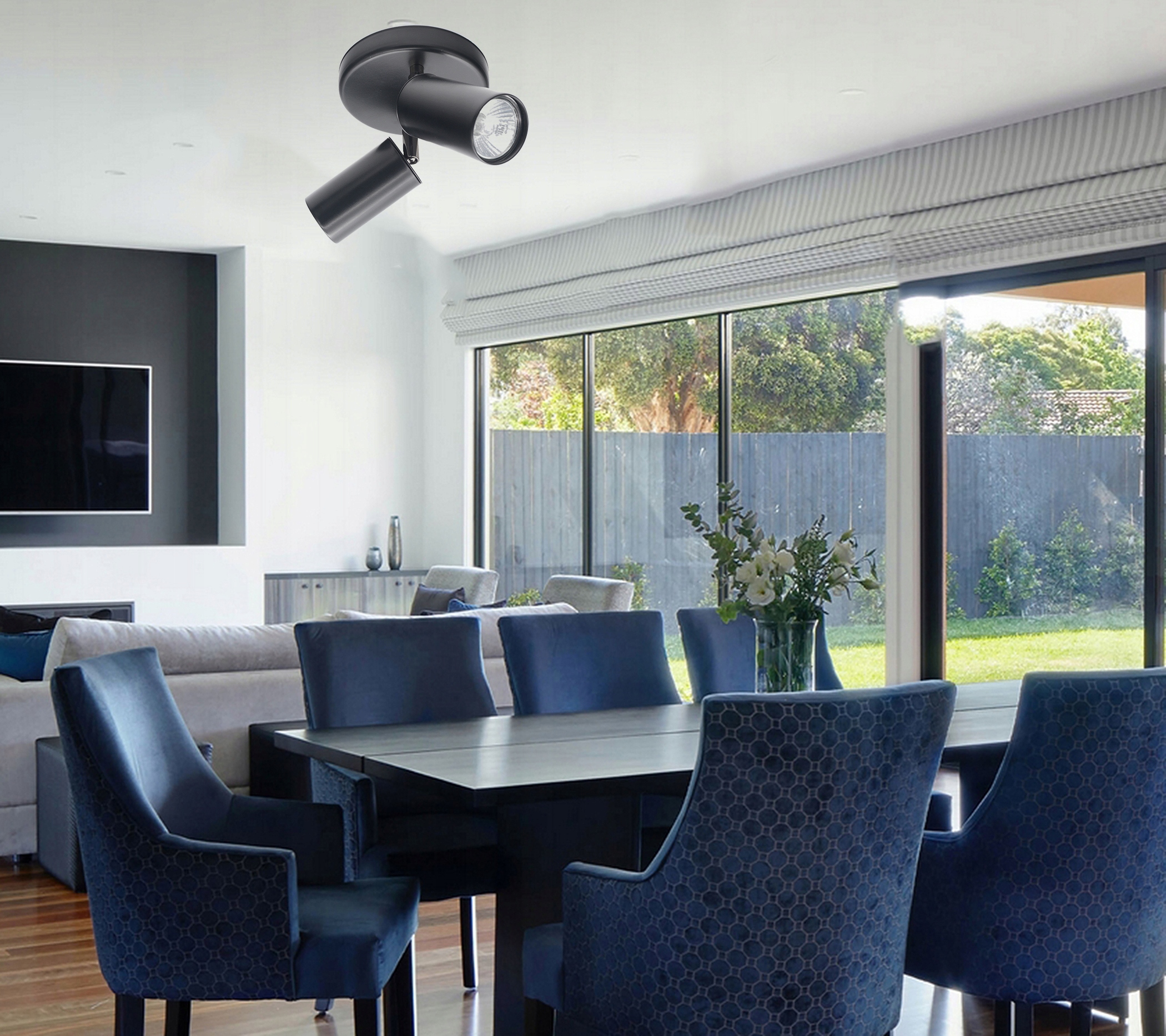 LAMPA ŻYRANDOL PLAFON KINKIET HALOGEN LED GU10 REFLEKTOR REGULOWANY Kod producenta LAMPA ŻYRANDOL PLAFON KINKIET HALOGEN GU10-2