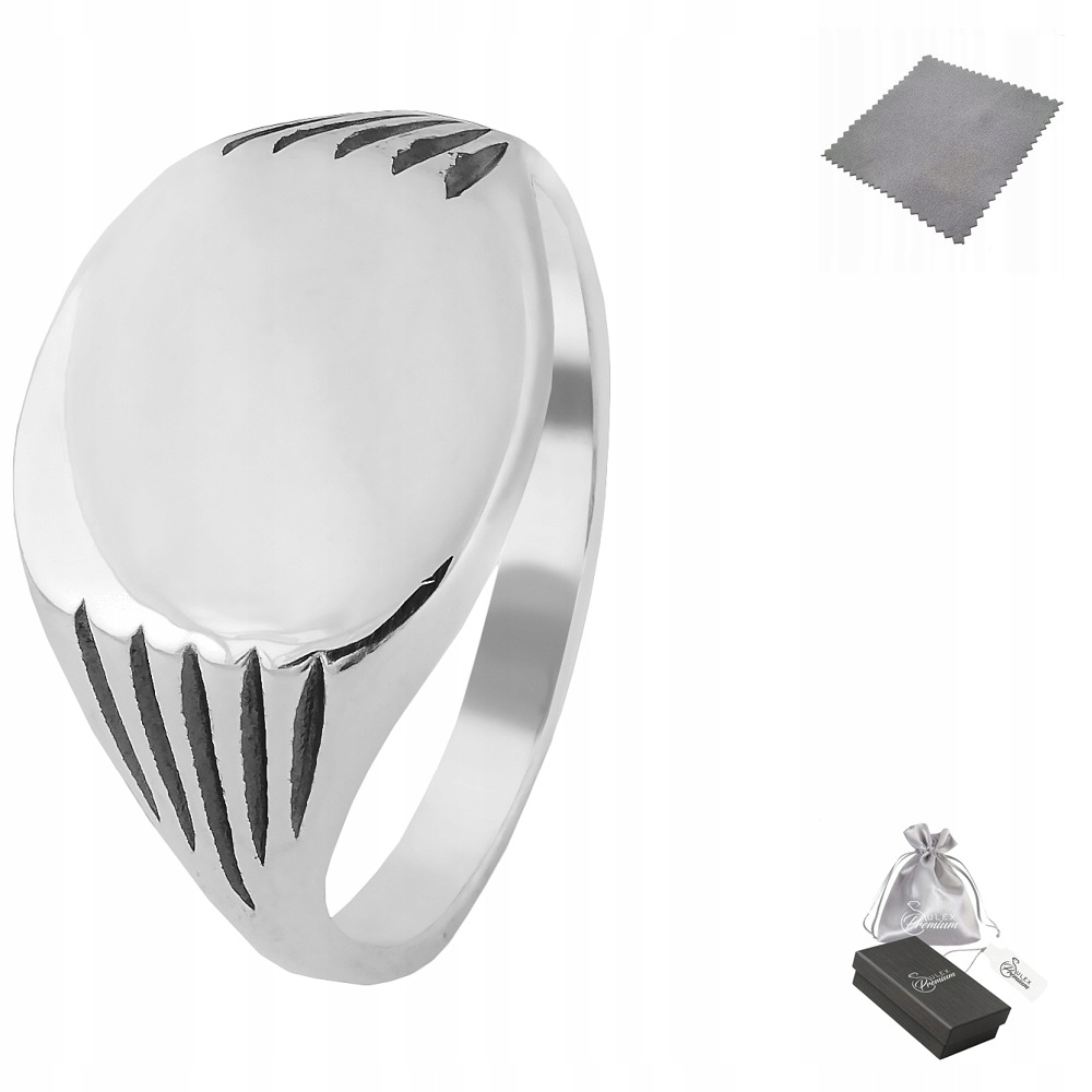 Stříbrný prsten ryzost 925 Elegantní leštěný prsten Gravírování vel.