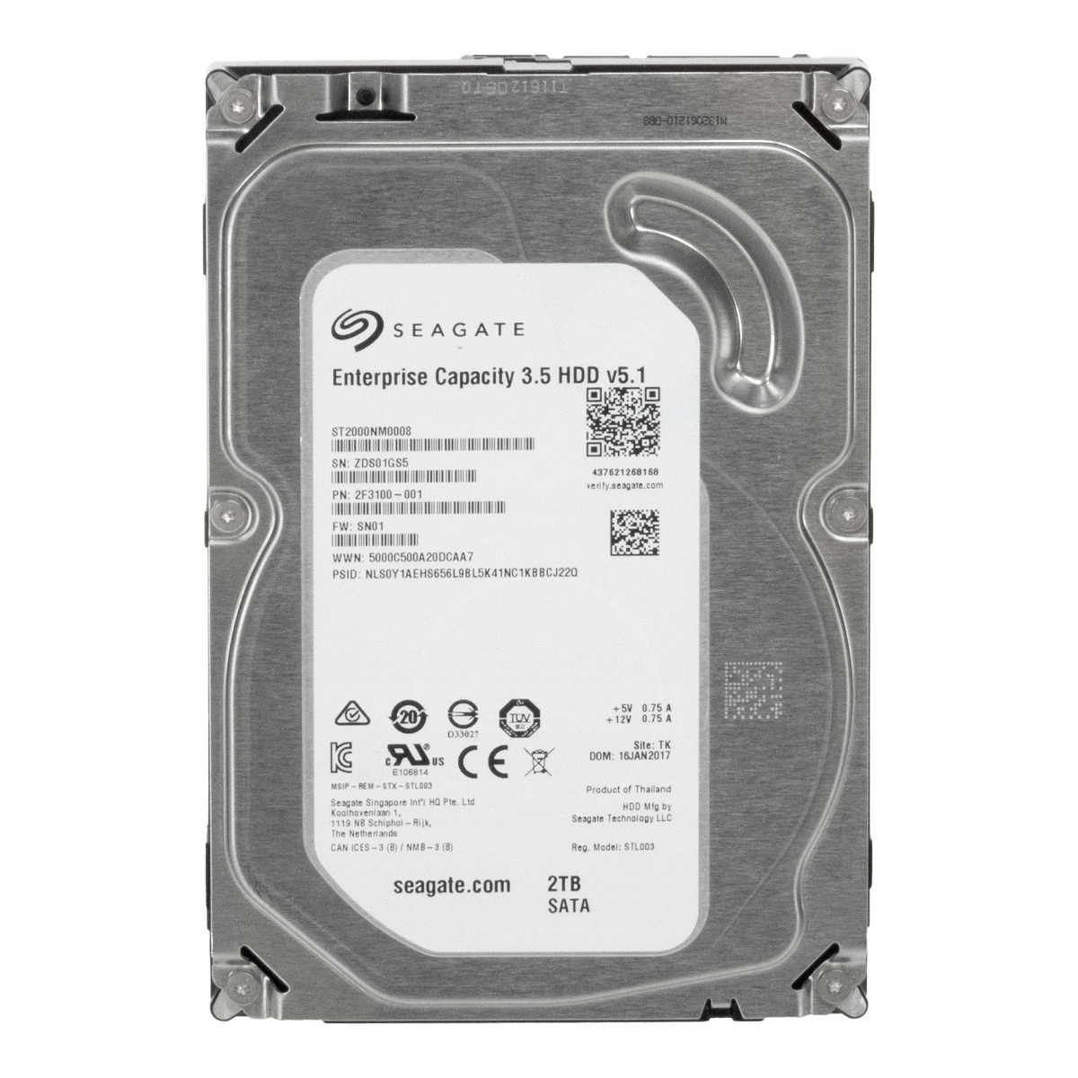 Seagate 2TB 7.2K 128MB Sata III 3.5'' ST2000NM0008