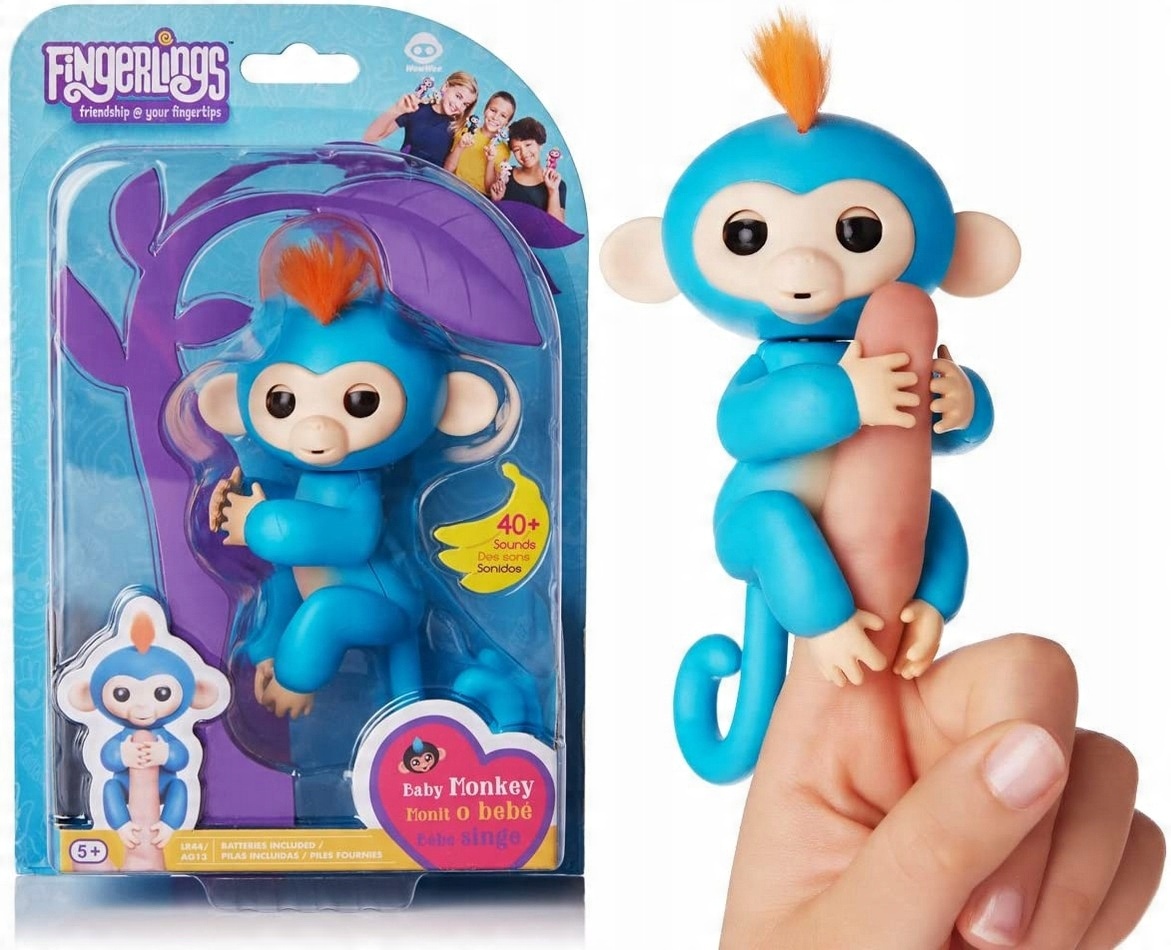 

Fingerlings Interaktywna Małpka Na Palec Niebieska