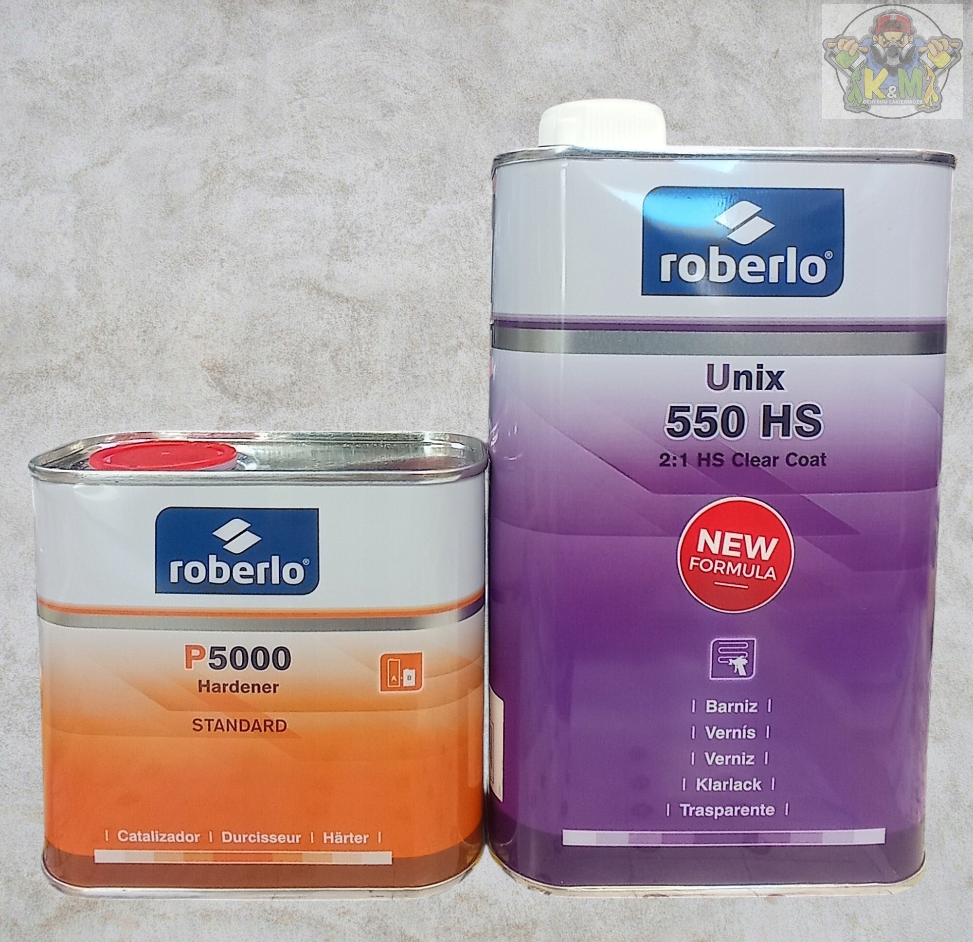 Roberlo Unix 550 Hs Lakier bezbarwny 2:1 utw P5000 1,5l Kpl
