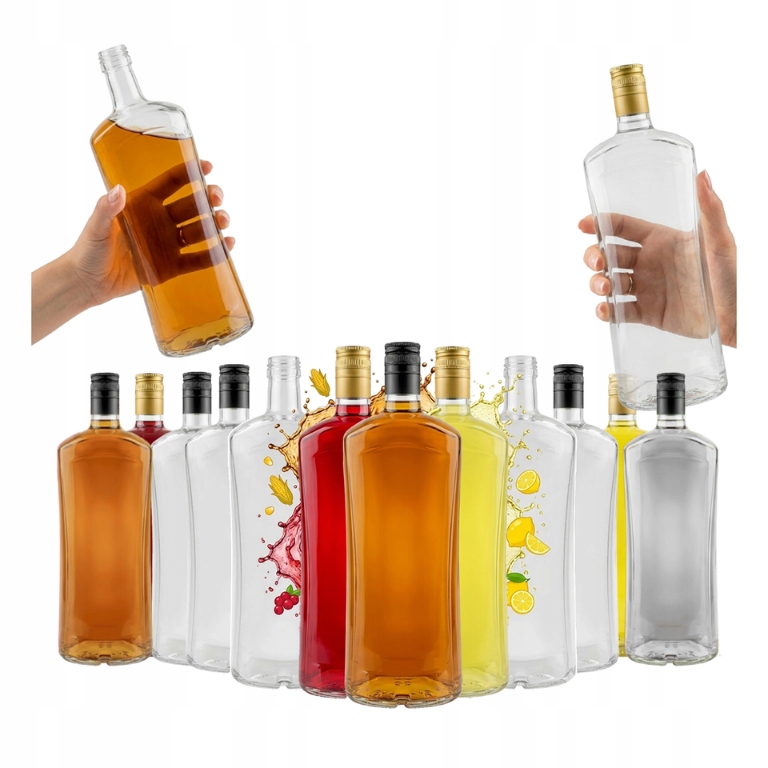 30 x Fľaša Diva 1000 ml Sklenené Flašky Na Bimber Tinktúry Vodka Svadba 1L