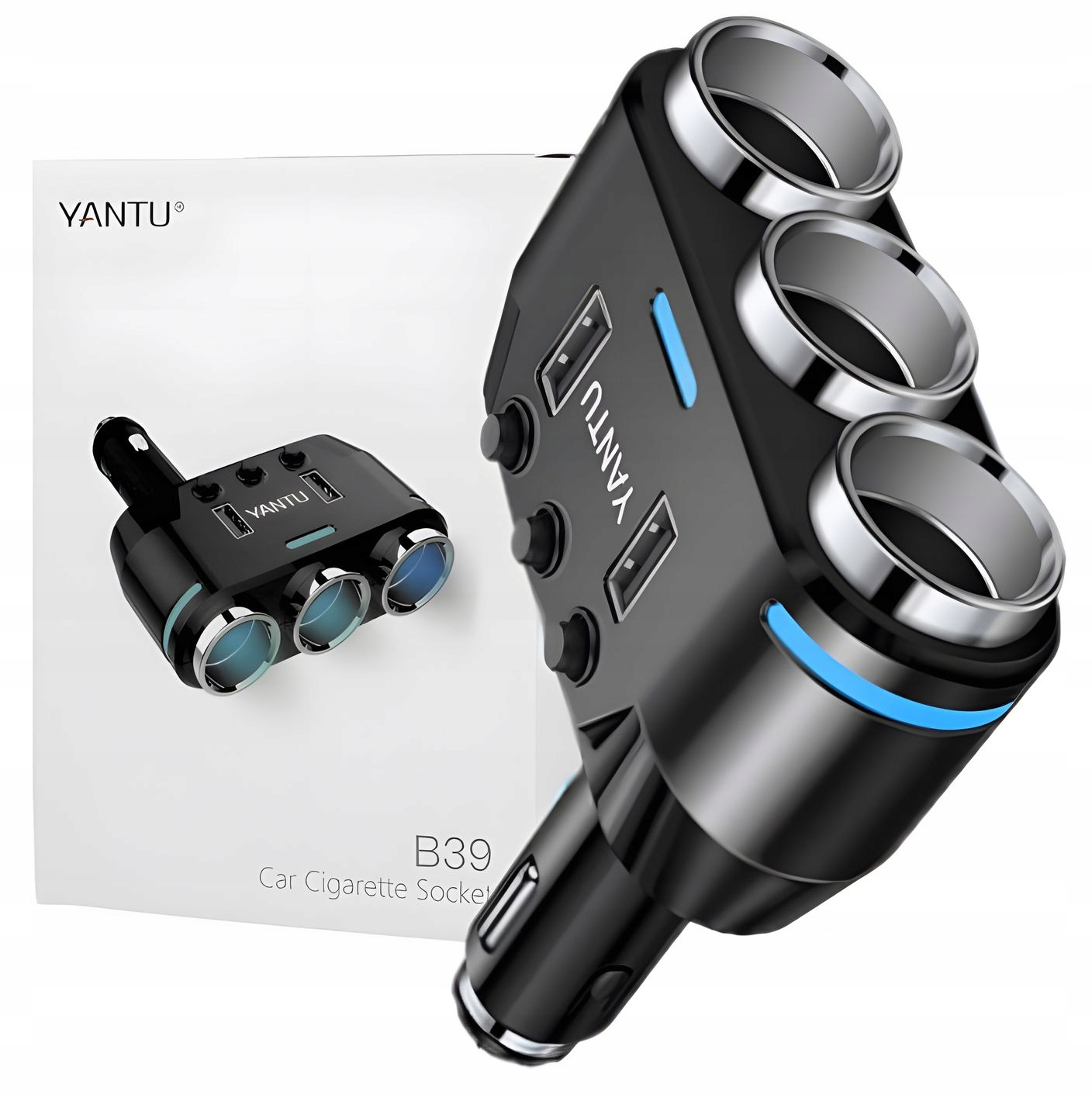 Rozdzielacz Gniazda Zapalniczki 24V Trójnik Rozgałęźnik 3 gniazda i 2 USB