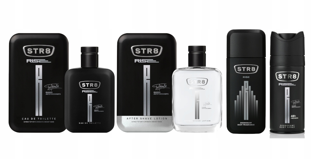STR8 RISE ZESTAW 4cz EDT100ml + ASL100ml + DNS75ml + SPRAY150ml