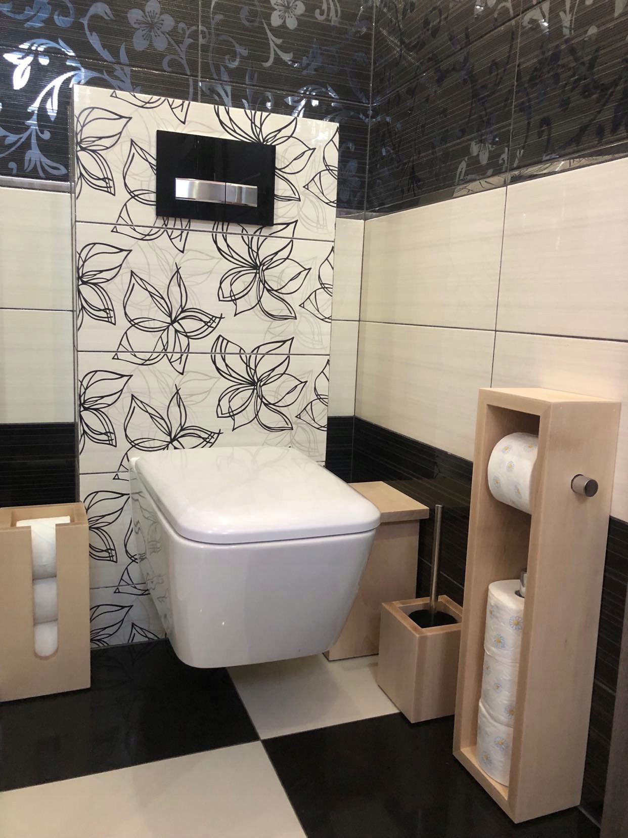 Stojak drewniany na papier toaletowy PALISANDER Przeznaczenie na papier