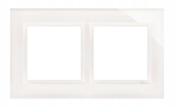 RAMKA PODWÓJNA BIAŁA PERŁA SIMON 54 NATURE SZKŁO