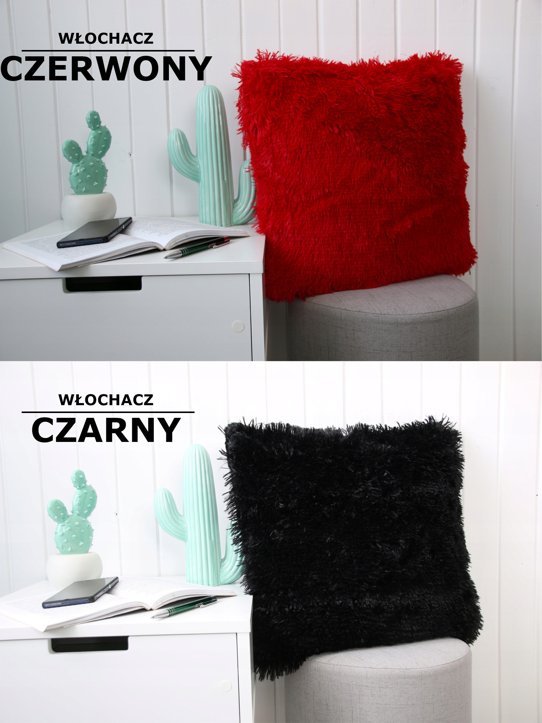 POSZEWKA PUCHATA DEKORACYJNA WŁOCHACZ 40x40 PLUSZ Marka RoomTime