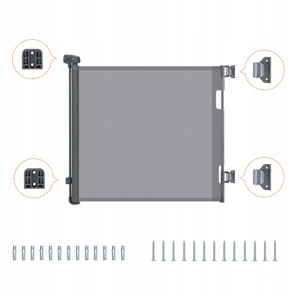 BRAMKA BARIERKA ZABEZPIECZAJACA DRZWI AUTO BLOKADA 180x86CM Materiał plastik