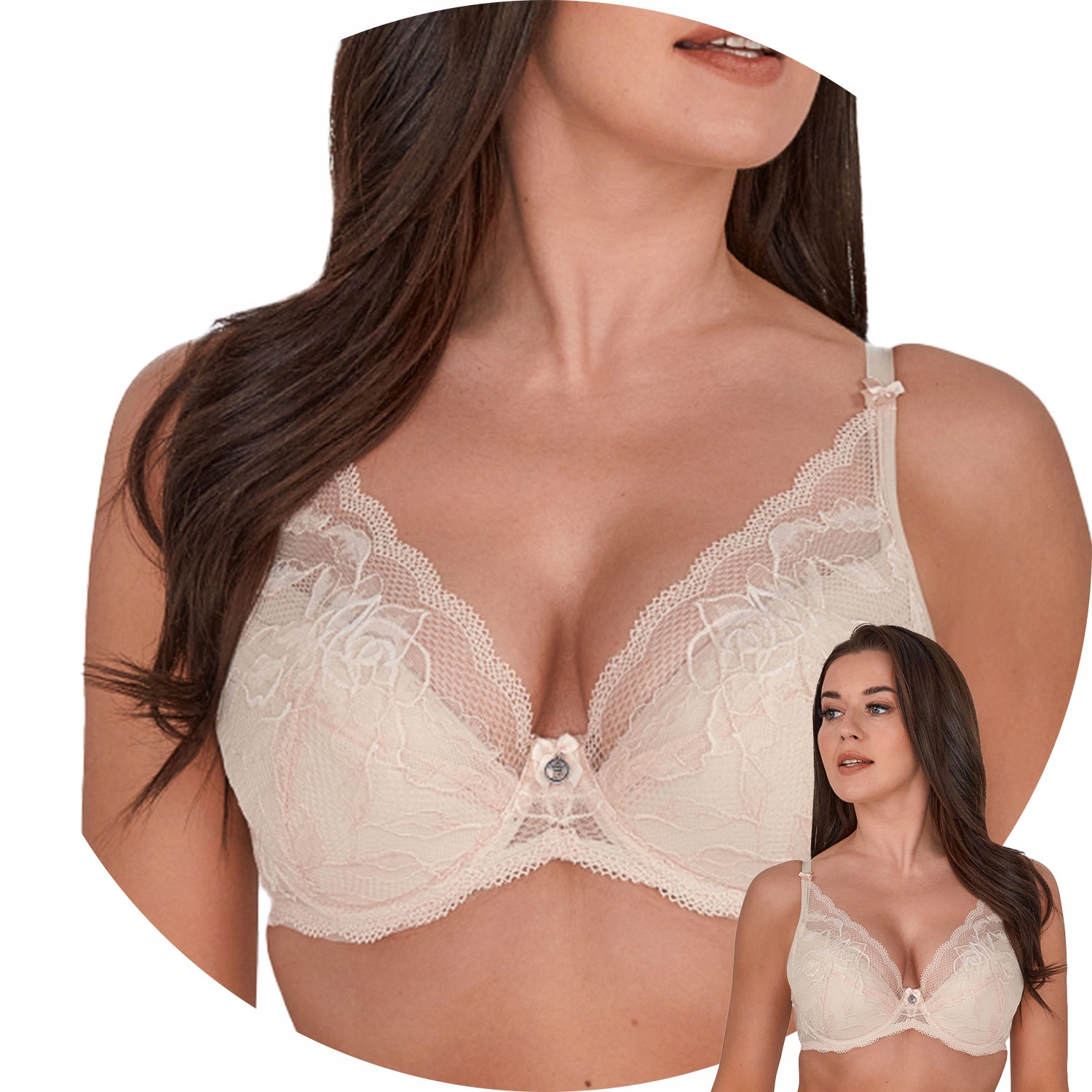 Gaia 1200 Vika béžová 90B Push-up podprsenka