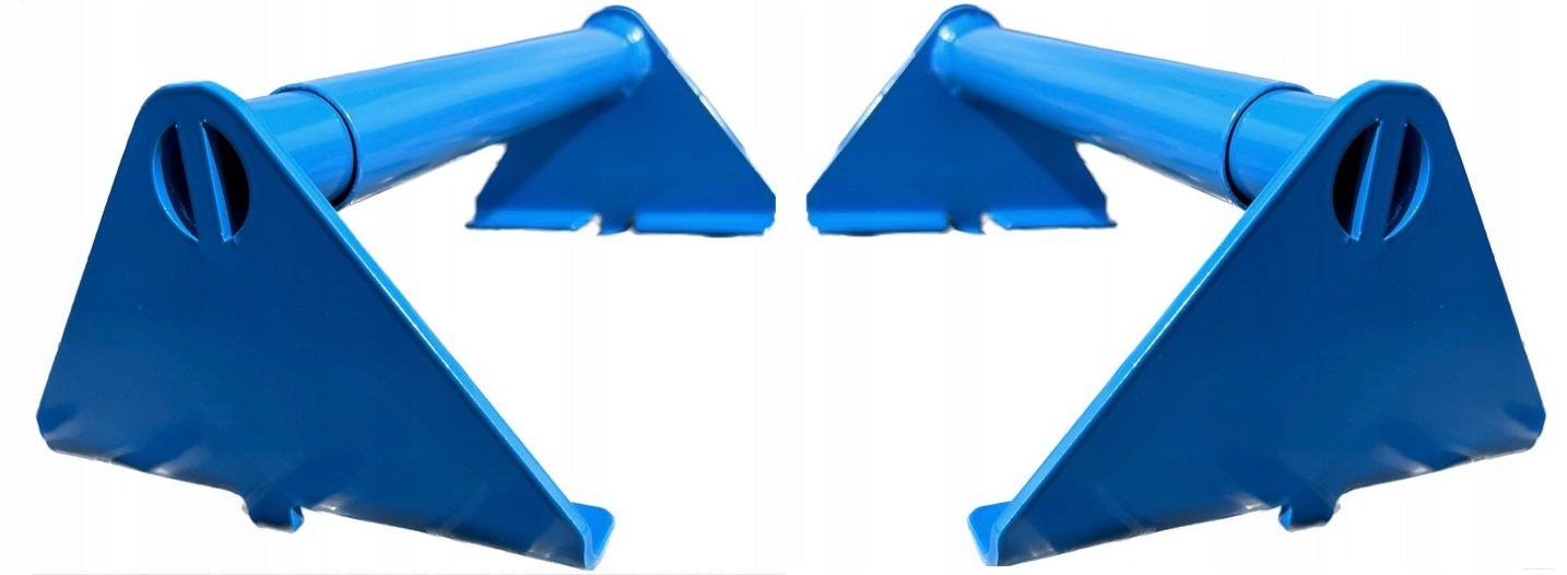 2 Modré blokovací klíny pod kola vozidla pro odtahový vůz Lohr 29-46 cm