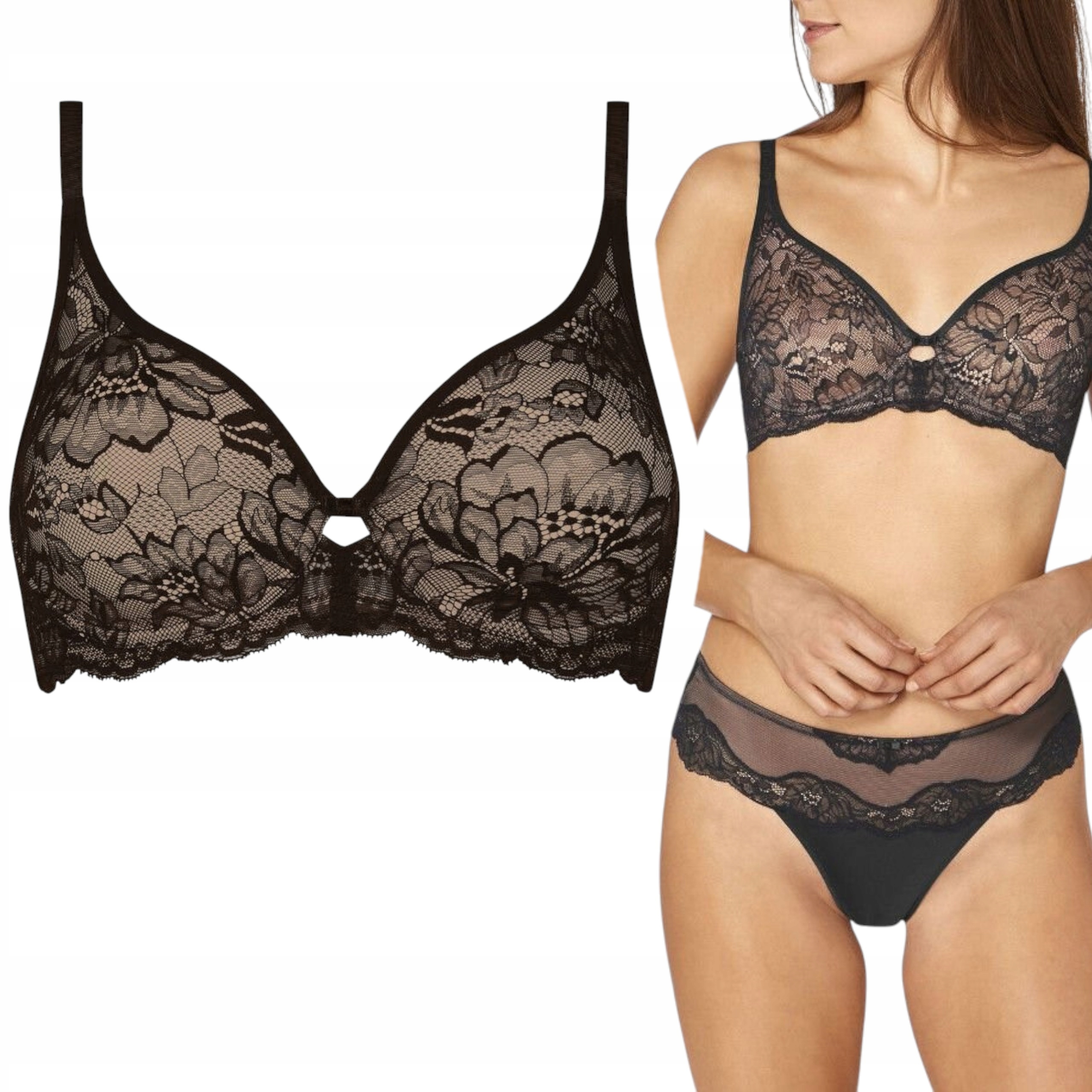 Podprsenka Triumph Amourette Charm W02 Černá 75 C Měkká Podprsenka