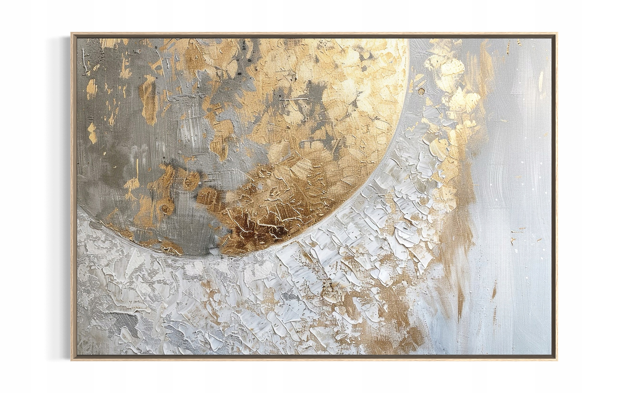 Obraz W Ramie Na Płótnie Stylowa czarna Rama Gold Texture 120x80