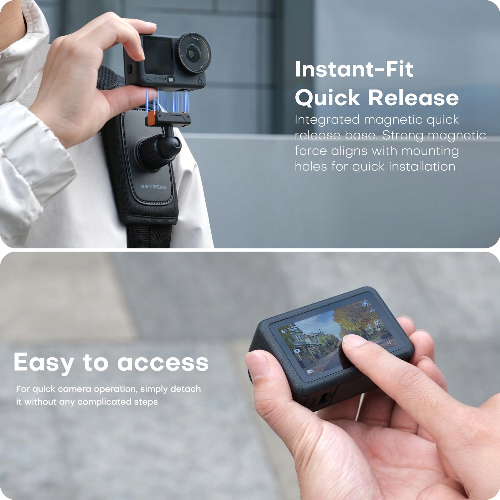 Mocowanie Na Pasek Plecaka Do DJI Osmo Action 6 Nano Regulowane REYGEAK — miniatura 4