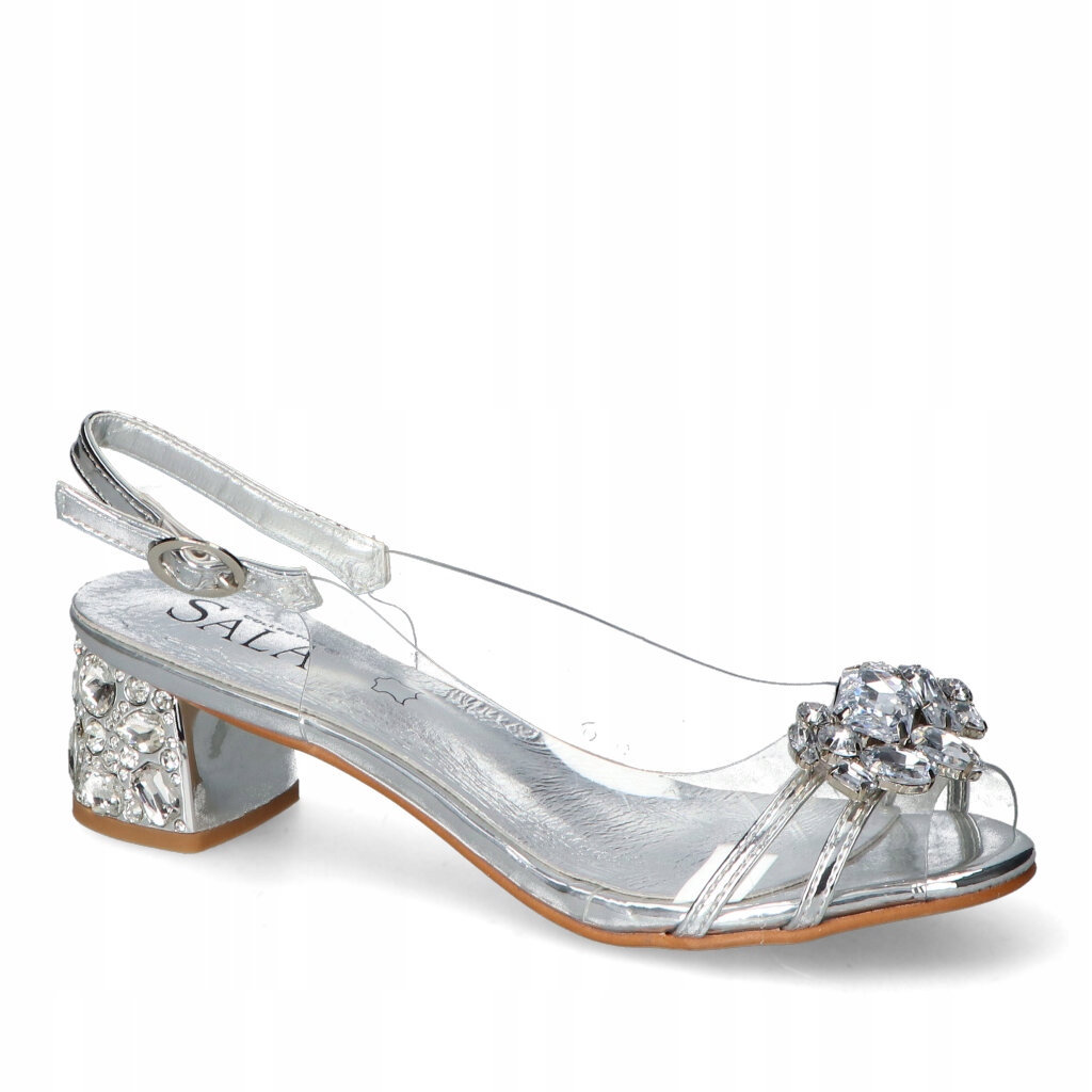 Sandały Sala SA552 Srebrne 38
