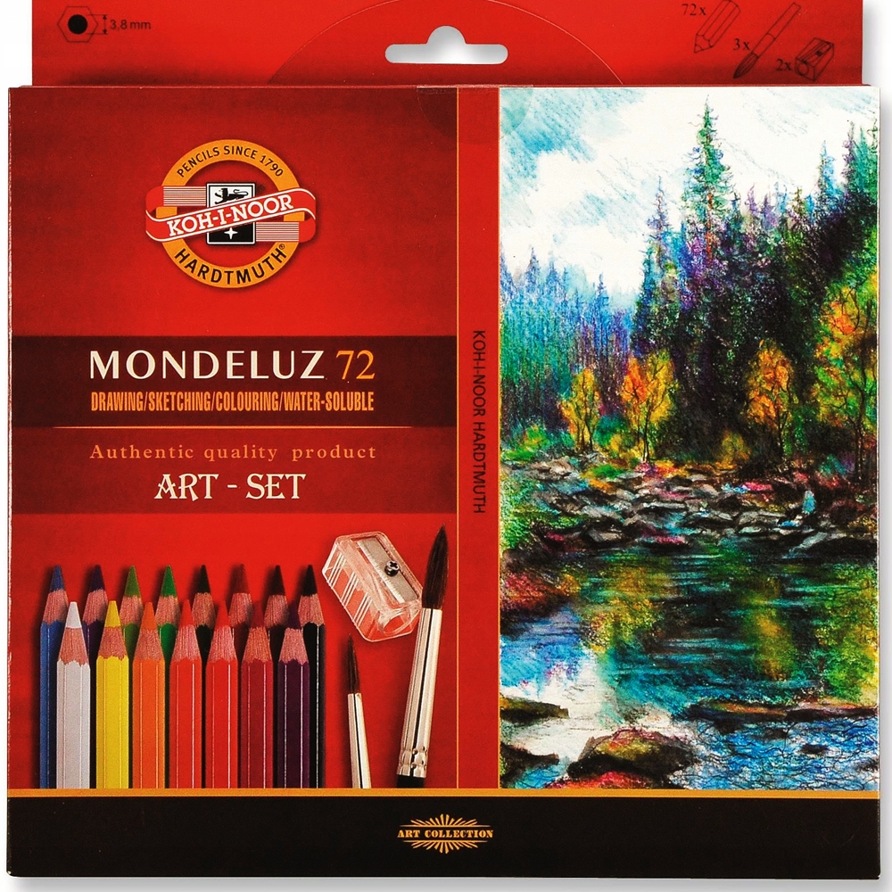 Pastelky akvarelové Mondeluz 72 barev 3714