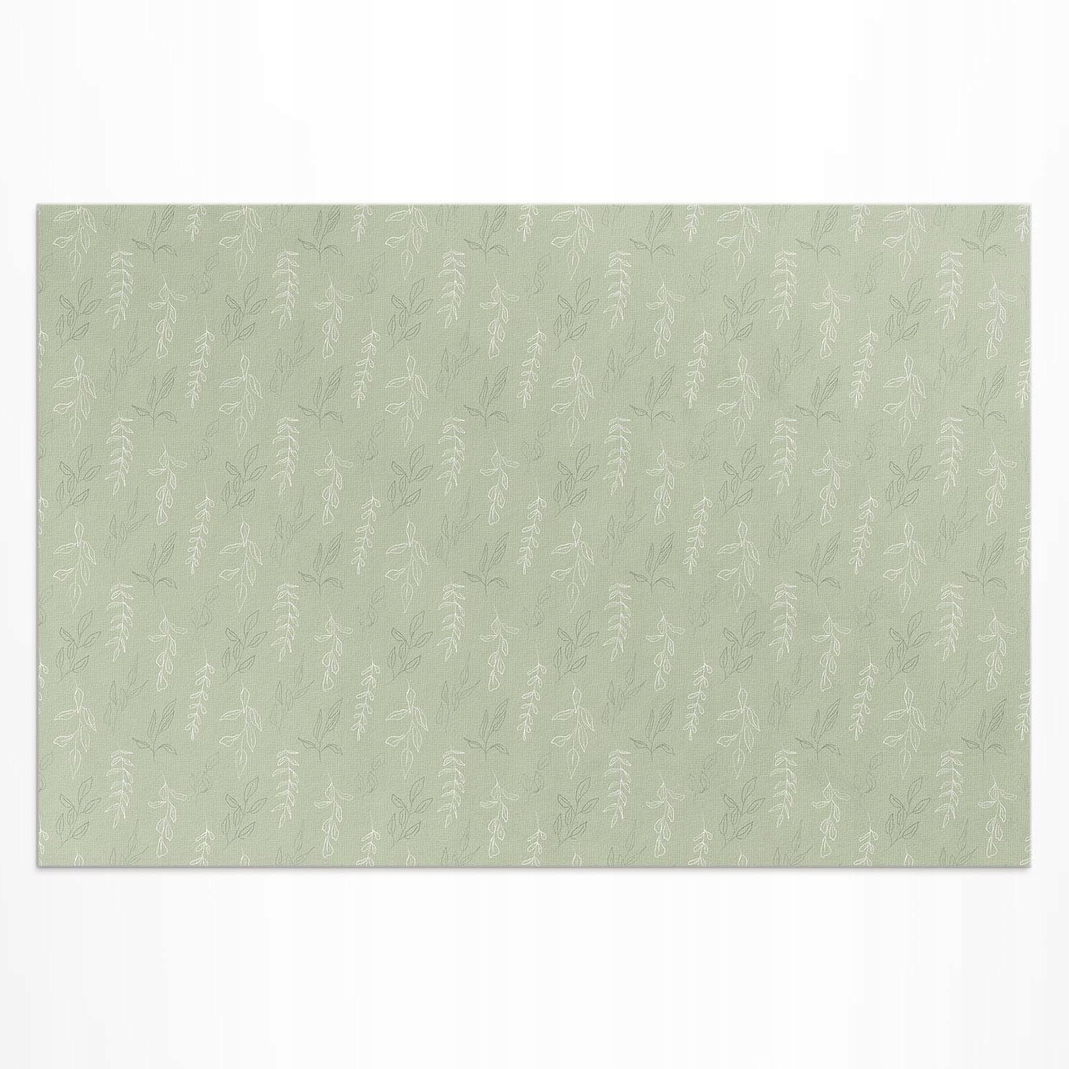 Balkónový vinylový koberec s Uv jemnými vetvičkami a lístkami v štýle boho 80 x 120 cm