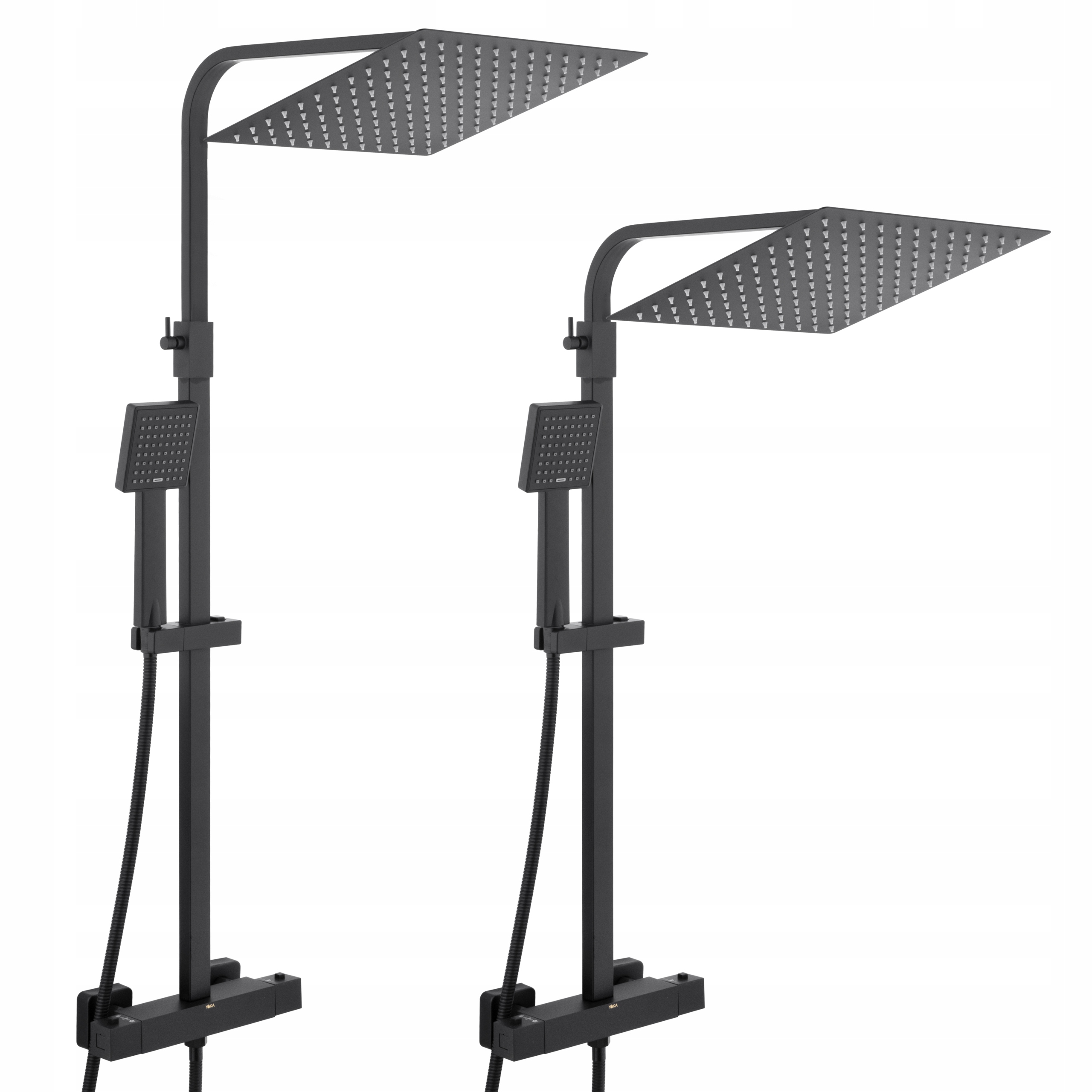 Sprchový Set S Dažďovou Sprchou, Sprchová Hlavica, Čierna