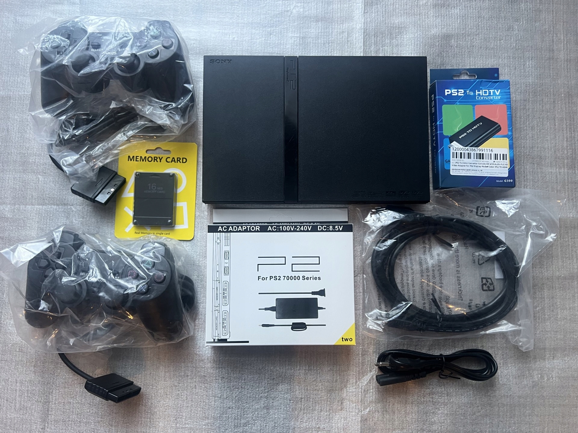 KONSOLA PLAYSTATION 2 PS2 2 PADY KARTA PAMIĘCI ADAPTER HDMI OKABLOWANIE EAN (GTIN) 4948872410342