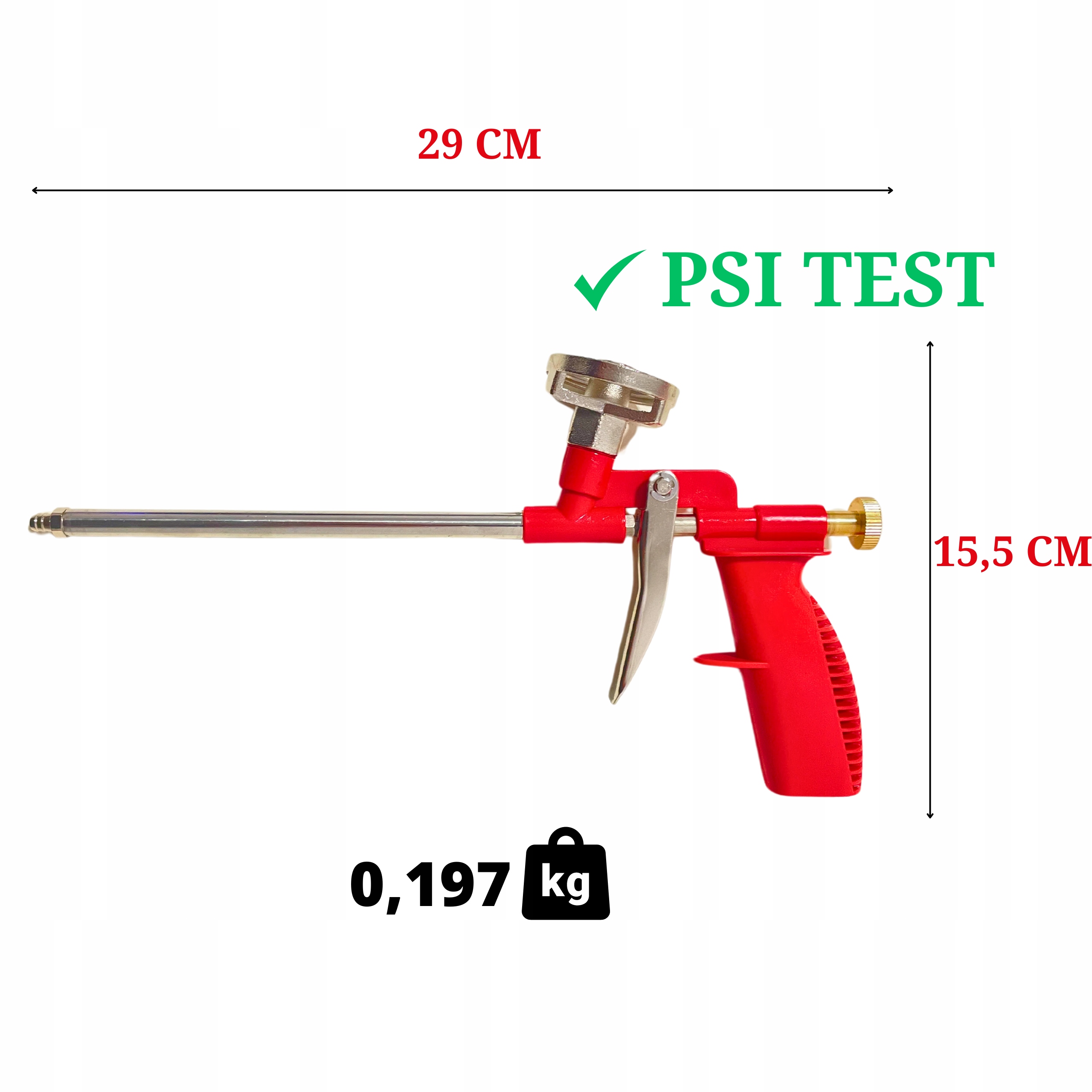 PISTOLET DO PIANKI MONTAŻOWEJ PIANY METALOWY MOCNY DO PIAN PISTOLETU Stan opakowania oryginalne