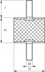 Wibroizolatory Zestaw A40x40 M8 Amortyzatory Kod producenta Zestaw A40X40 M8