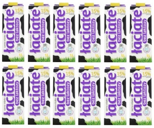 12x 1L Łaciate mleko Uht bez laktozy 1,5% Zgrzewka
