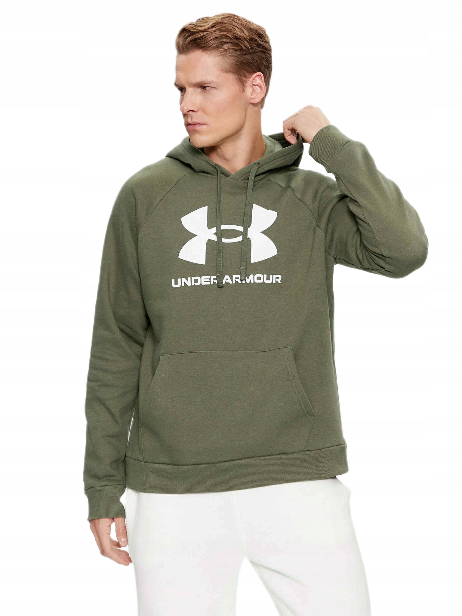 Pánská Mikina mikina s kapucí Under Armour S Kapucí pohodlná, khaki vel. L