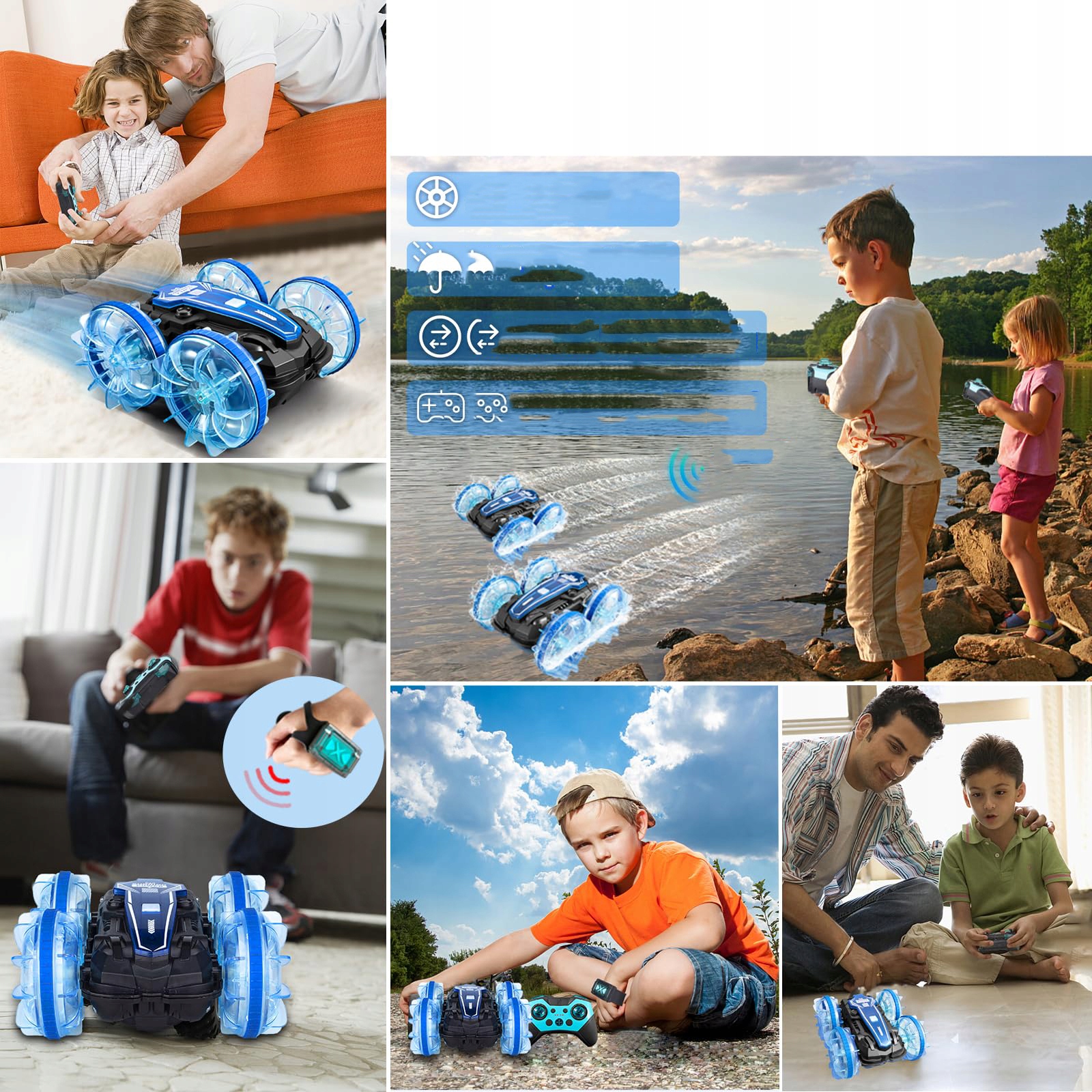 SAMOCHÓD STEROWANY GESTAMI + 2 X PILOT PŁYWAJĄCY SAMOCHÓD ZDALNIE STEROWANY EAN (GTIN) 884929297198