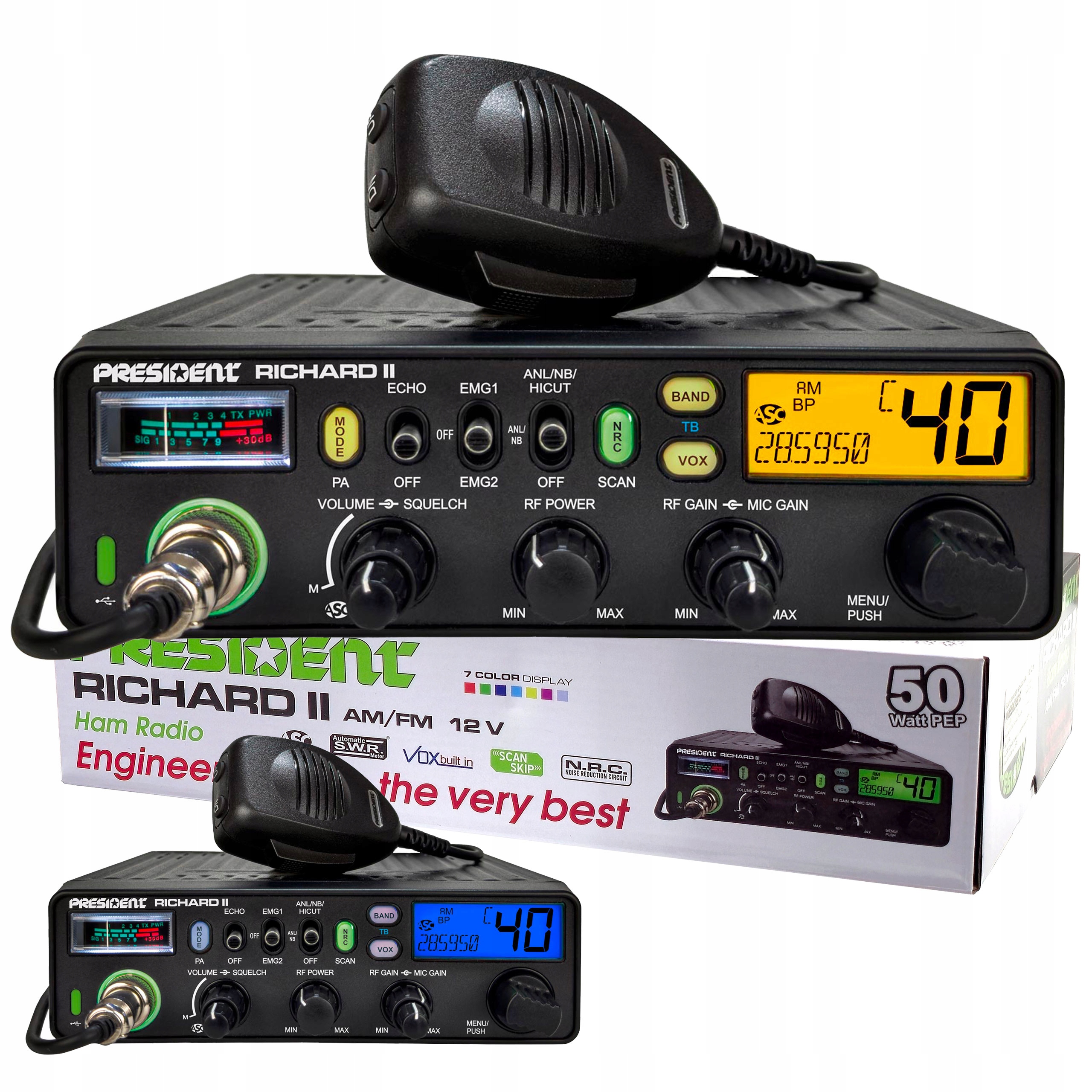 President Richard II amatérský radiotelefon s pásmem Cb verze II a Nrc