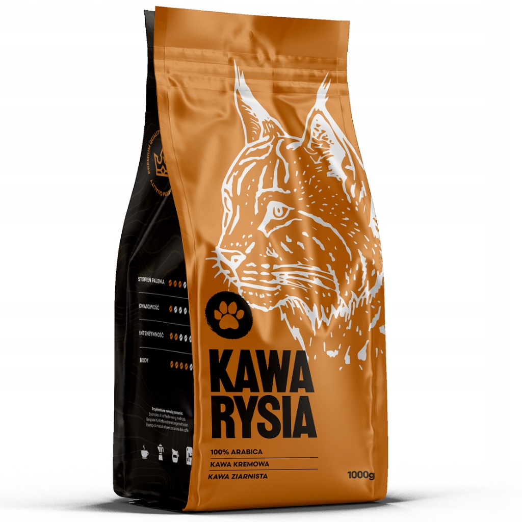 Levně Káva zrnková Arabica čerstvě pražená Káva Rysia káva káva