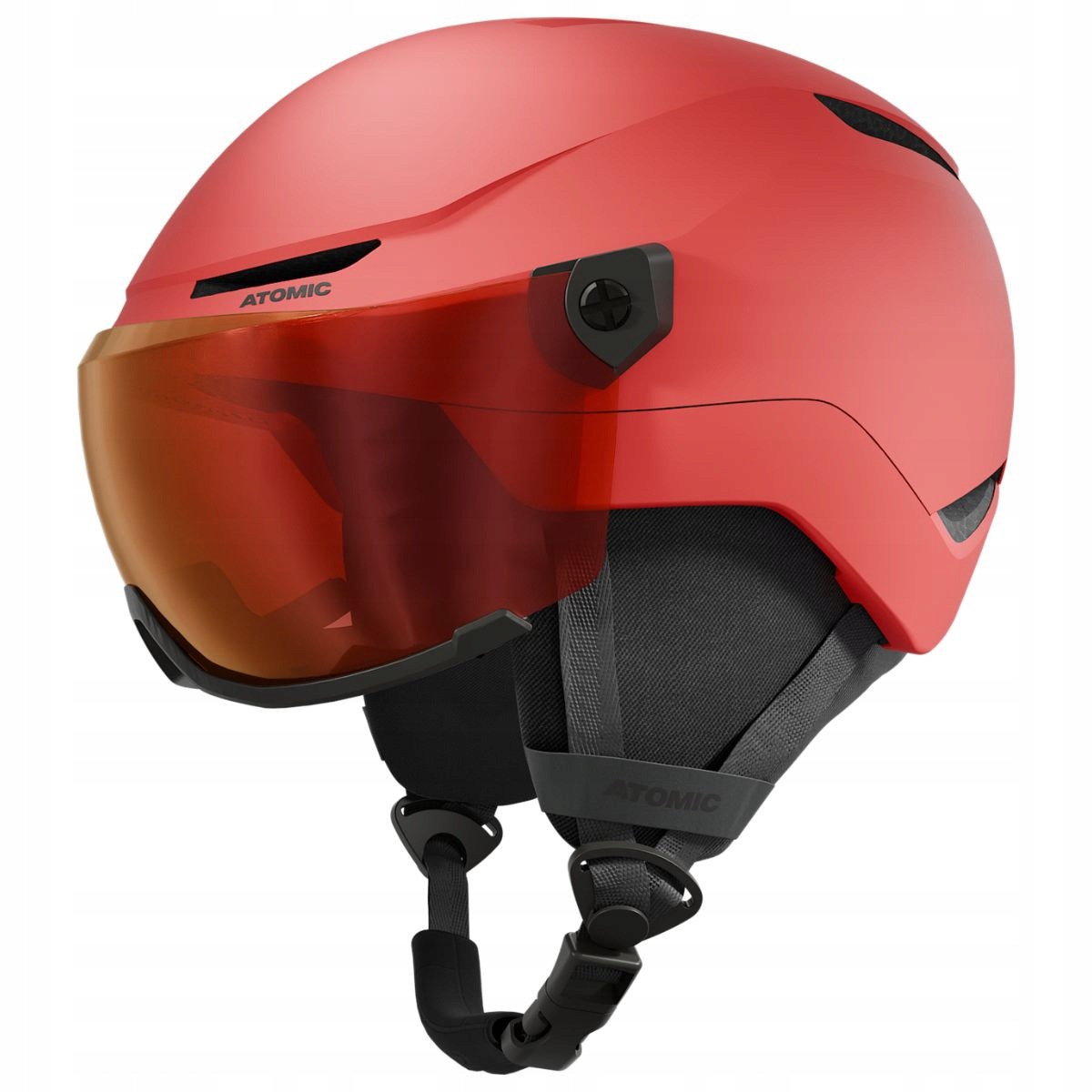 Kask z przyłbicą szybą Atomic Revent Visor Junior Red 2027 51-55 cm