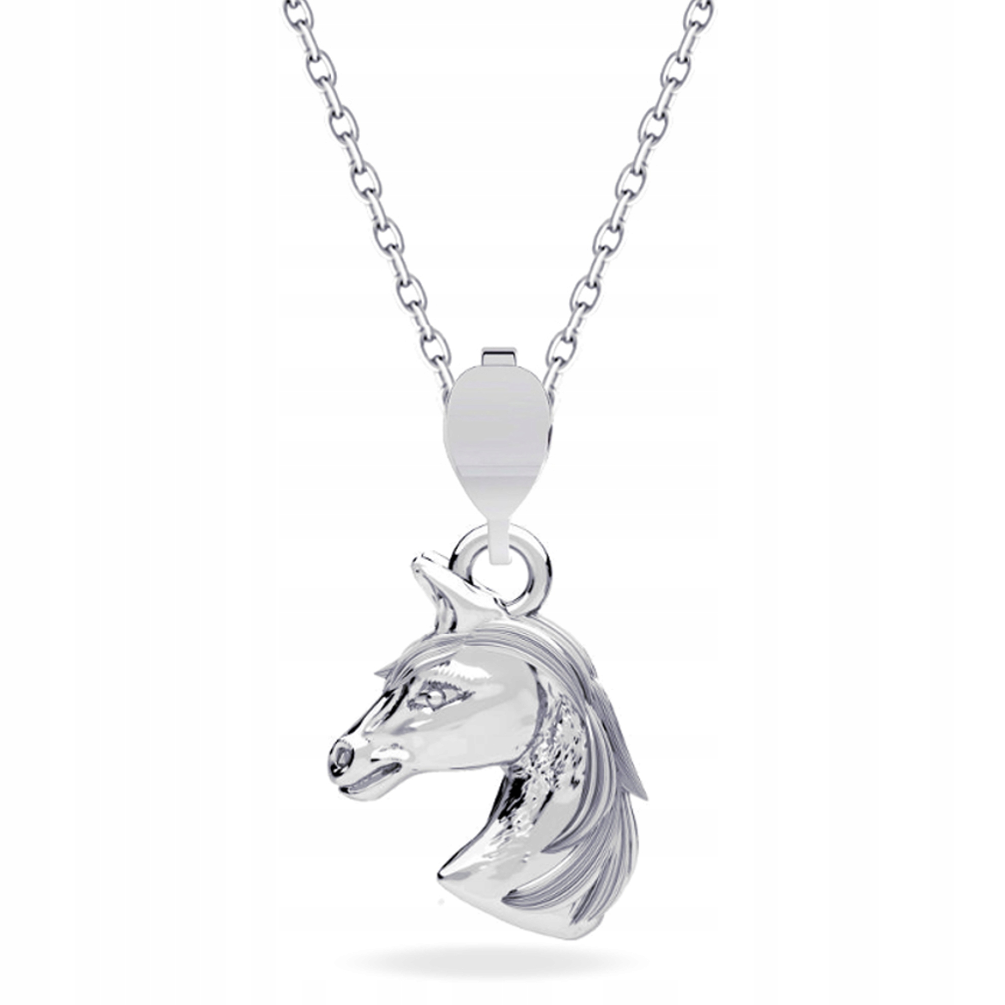 Stříbrný náhrdelník Kůň Hlava koně pro koně Stříbro ryzost 925