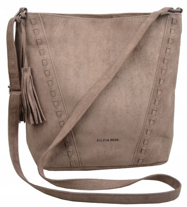 Silvia Rosa torebka Listonoszka casual Zamszowa Fango A5