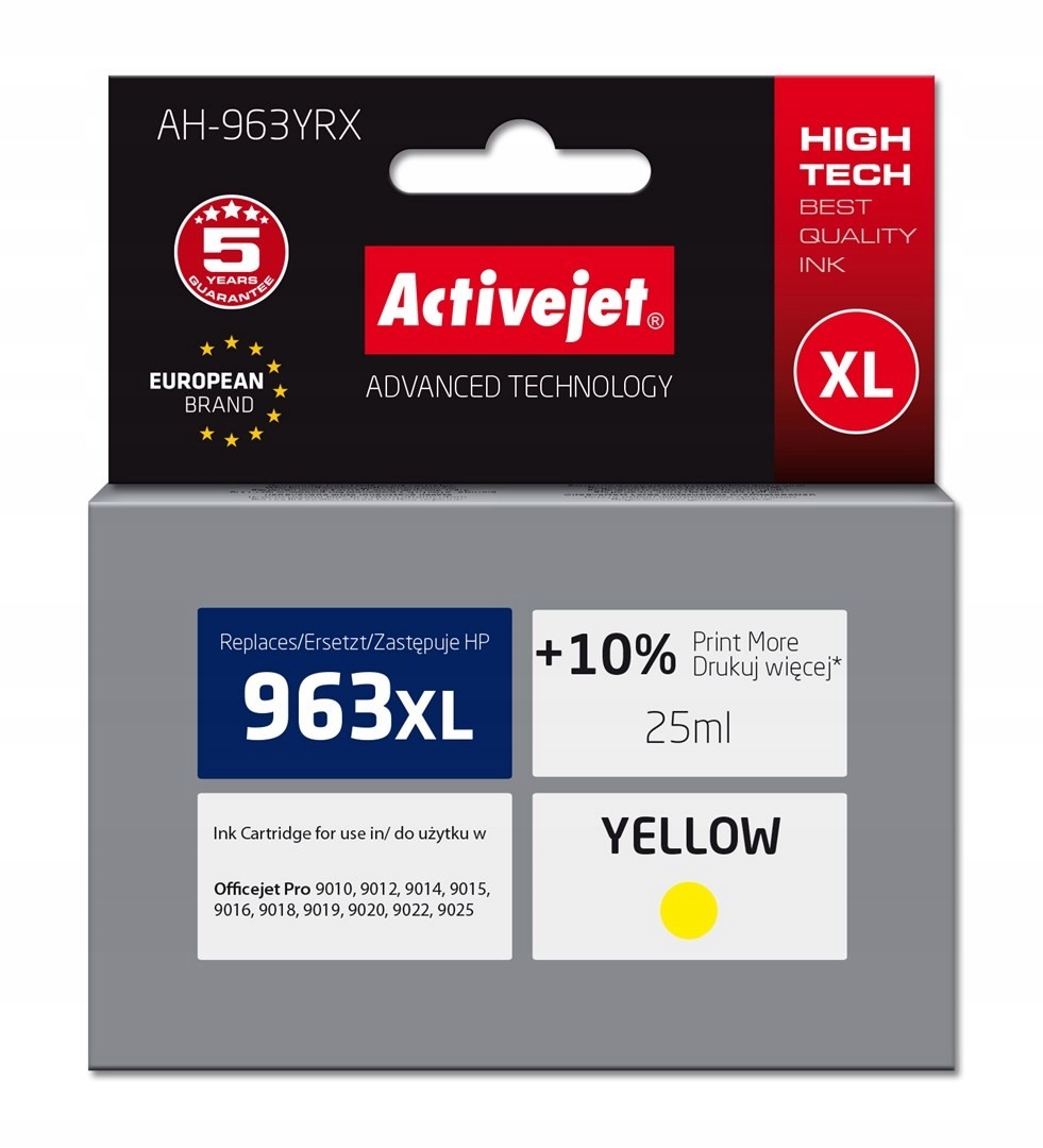 Activejet AH-963YRX Tusz (zamiennik Hp 963XL 3JA29AE Premium