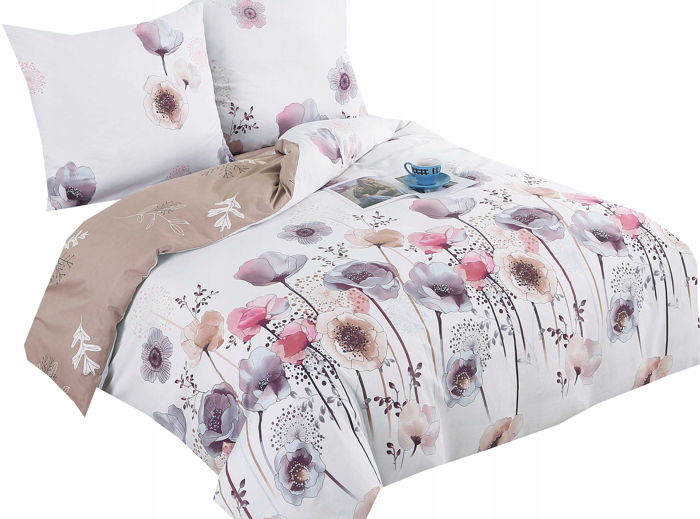 KOMPLET POŚCIELI 200X220 ELWAY Wysokiej jakości bawełna